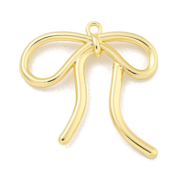 

PandaHall Rack Plating Alloy Pendants, Bowknot Charms, Golden, 35x35x5mm, Hole: 2mm Alloy Bowknot
