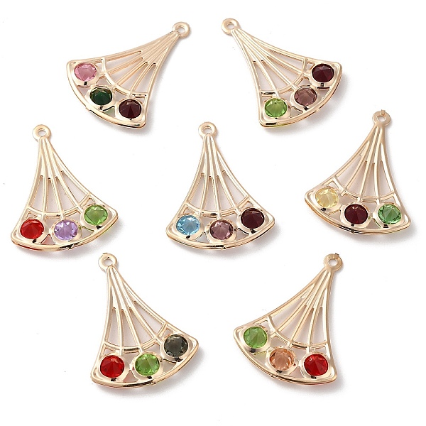 

PandaHall Iron with Glass Pendants, Hollow Ginkgo Leaf Charm, Mixed Color, 34.5x25x5mm, Hole: 1.6mm Iron Leaf Multicolor