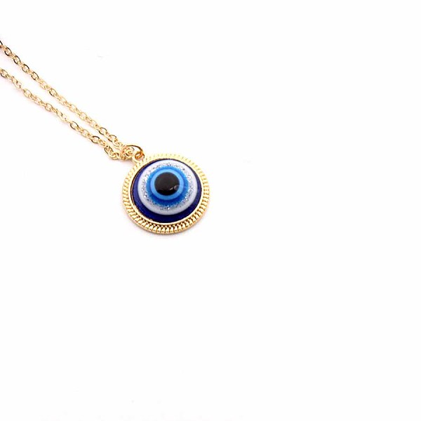 

PandaHall 18CM Alloy Resin Blue Eye Necklaces Alloy