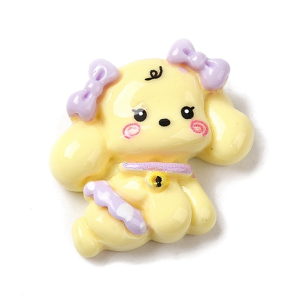 

PandaHall Opaque Resin Puppy Cabochons, Dog, Champagne Yellow, 23x24x8.5mm Resin Dog