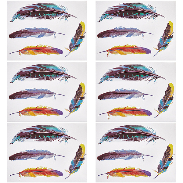 

PandaHall PVC Self Adhesive Feather Car Sticker, Waterproof Feather Decals for Car Decoration, Colorful, 220x170x0.2mm, Sticker...
