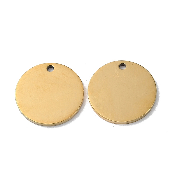 

PandaHall 304 Stainless Steel Pendants, Stamping Blank Tag, Flat Round Charm, Real 18K Gold Plated, 17x1.3mm, Hole: 1.6mm 304 Stainless...