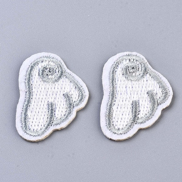 PandaHall Angel Wing Appliques, Computerized Embroidery Cloth Iron on/Sew on Patches, Costume Accessories, Snow, 31.5x27x1.5mm Cloth Wing...