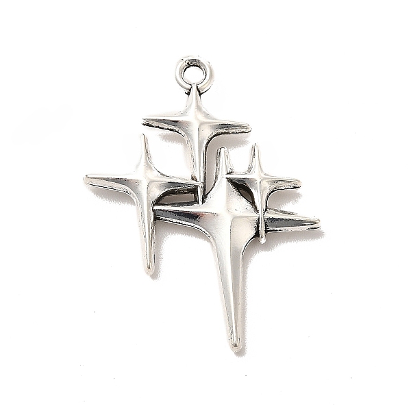 

PandaHall Alloy Pendants, Cross with Star, Antique Silver, 29.5x23x3mm, Hole: 1.6mm Alloy Cross