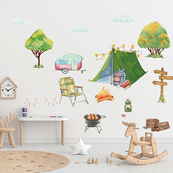 

PandaHall PVC Wall Stickers, Wall Decoration, Tree, 980x390mm, 2pcs/set PVC Tree