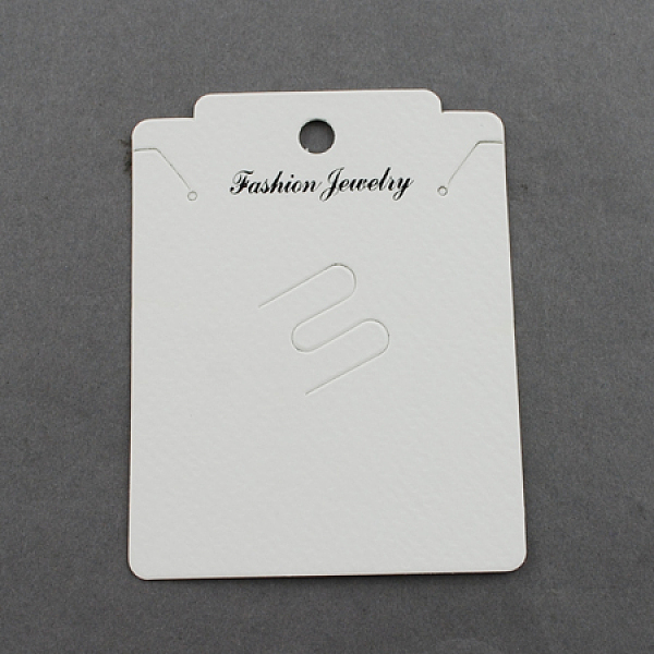 

PandaHall Cardboard Necklace Display Cards, Rectangle, White, 79x61x0.5mm Paper Rectangle White