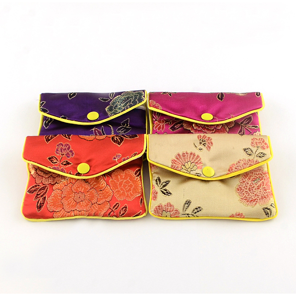 

PandaHall Rectangle Cloth Zip Pouches, Bag, Purse, Mixed Color, 8x10cm Cloth Multicolor