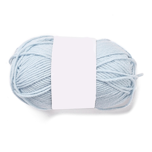 

PandaHall Milk Cotton Knitting Acrylic Fiber Yarn, 4-Ply Crochet Yarn, Punch Needle Yarn, Light Blue, 2mm Acrylic Fiber