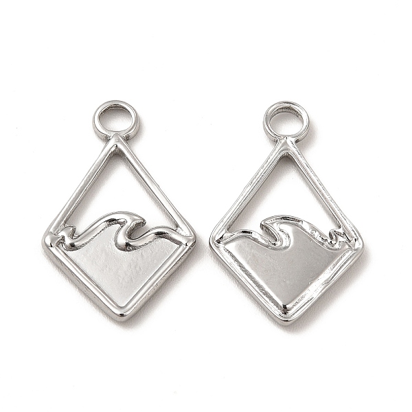 

PandaHall 304 Stainless Steel Pendants, Rhombus with Ocean Charms, Stainless Steel Color, 21.5x13.5x1.5mm, Hole: 3mm 304 Stainless Steel...