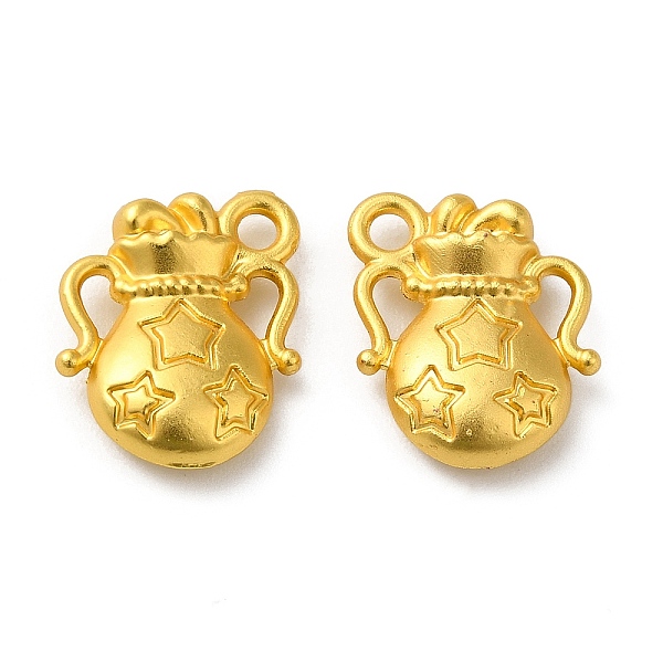 PandaHall Alloy Charms, Water Bottle with Star Pattern, Matte Gold Color, 14.5x12x4mm, Hole: 2mm Alloy Bottle