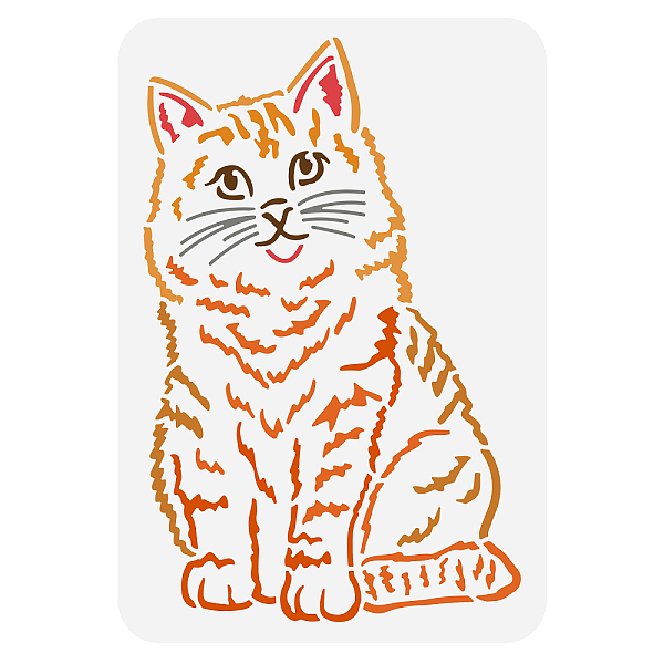 

PandaHall FINGERINSPIRE Cat Stencil for Painting 29.7x21cm Reusable Cat Drawing Stencil DIY Craft Cute Cat Pattern Template Animal Cat...