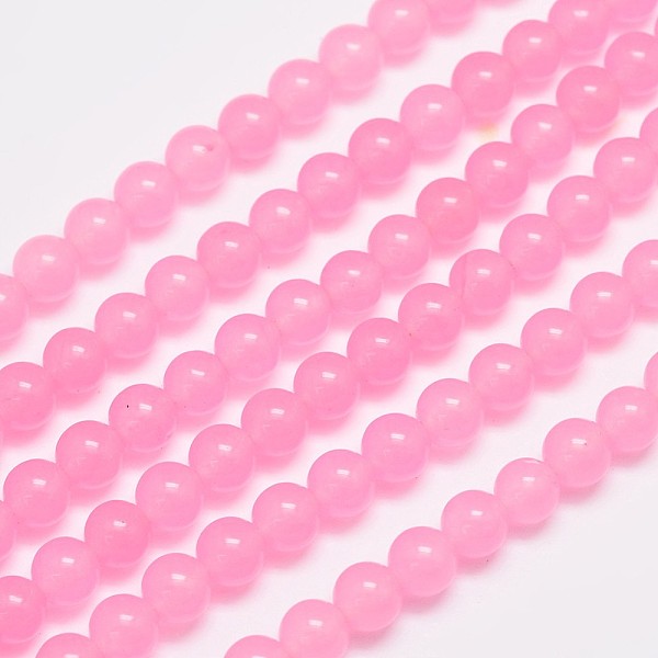 

PandaHall Natural & Dyed Malaysia Jade Bead Strands, Round, Hot Pink, 6mm, Hole: 0.8mm, about 64pcs/strand, 15 inch Malaysia Jade Round Pink