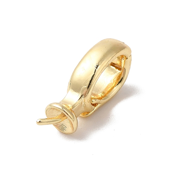 

PandaHall Brass Pendant Bails, Real 18K Gold Plated, 12.5~13.5x4x6mm Brass