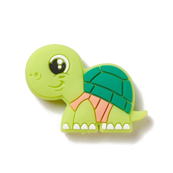 

PandaHall Silicone Focal Beads, Tortoise, Green Yellow, 24x34x7.5mm, Hole: 3mm Silicone Tortoise