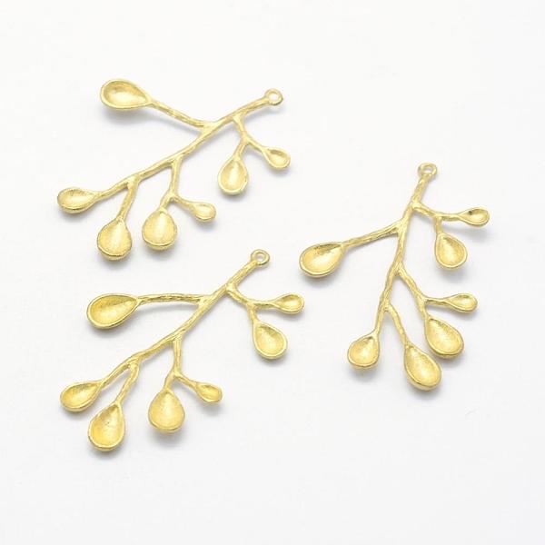 

PandaHall Brass Pendant Enamel Settings, Apetalous, Lead Free & Cadmium Free & Nickel Free, Branch and Leaf, Raw(Unplated), 36.5x28x2mm...