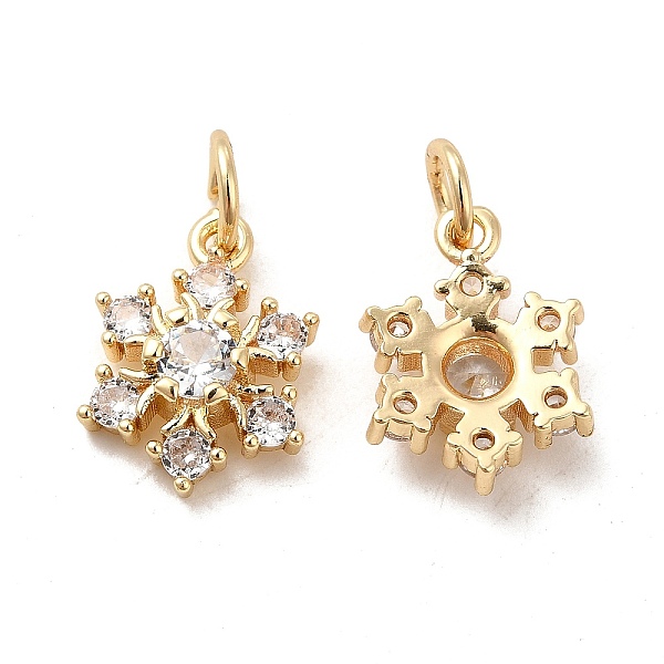 

PandaHall Rack Plating Brass Micro Pave Cubic Zirconia Pendants, Long-Lasting Plated, Cadmium Free & Lead Free, with Jump Ring, Snowflake..., Clear
