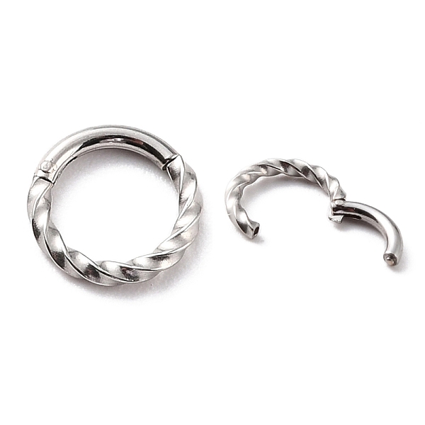 

PandaHall Twisted Ring Hoop Earrings for Girl Women, Chunky 304 Stainless Steel Earrings, Stainless Steel Color, 8.5x1mm, 18 Gauge(1mm) 304...