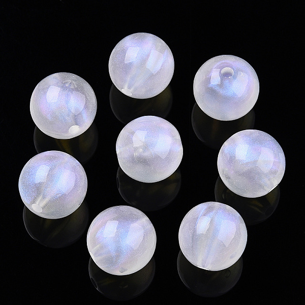 

PandaHall Transparent Acrylic Beads, Glitter Powder, Round, Clear, 13.5x13mm, Hole: 2mm, about 325pcs/500g Acrylic Round Clear