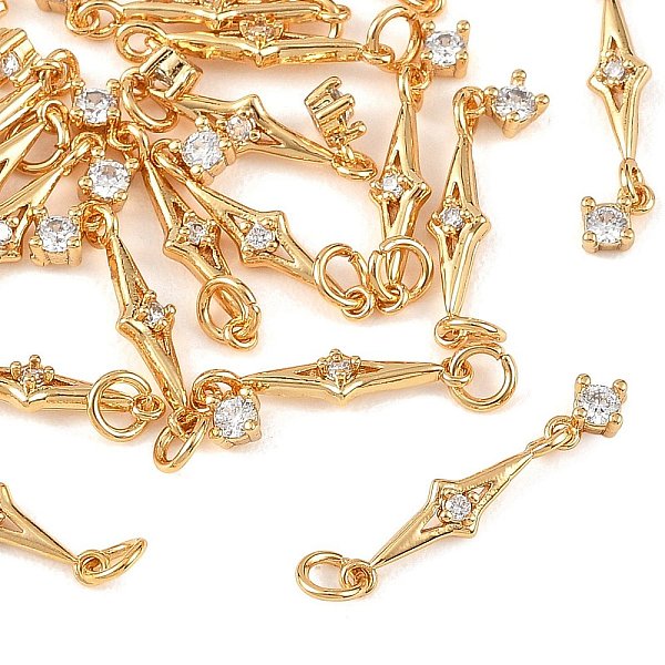 Colgantes de latón con circonitas cúbicas transparentes de Shegrace