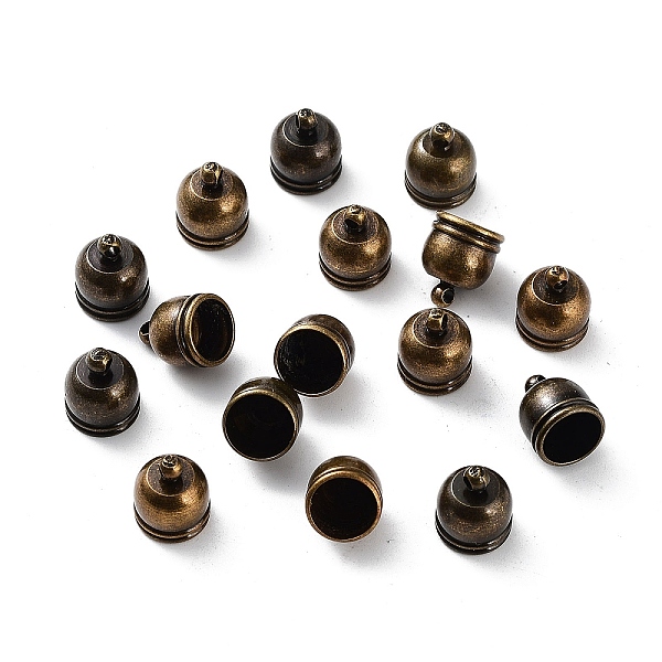 

PandaHall Brass Cord Ends, Antique Bronze, 12x10mm, Hole: 1mm Brass