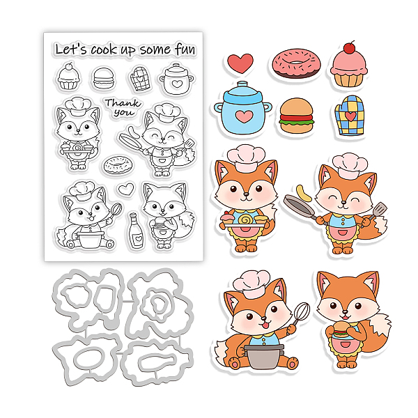 

PandaHall BENECREAT 1 Sheet PVC Plastic Stamps, 1Pc Carbon Steel Cutting Dies Stencils, for DIY Scrapbooking, Photo Album, Decorative...