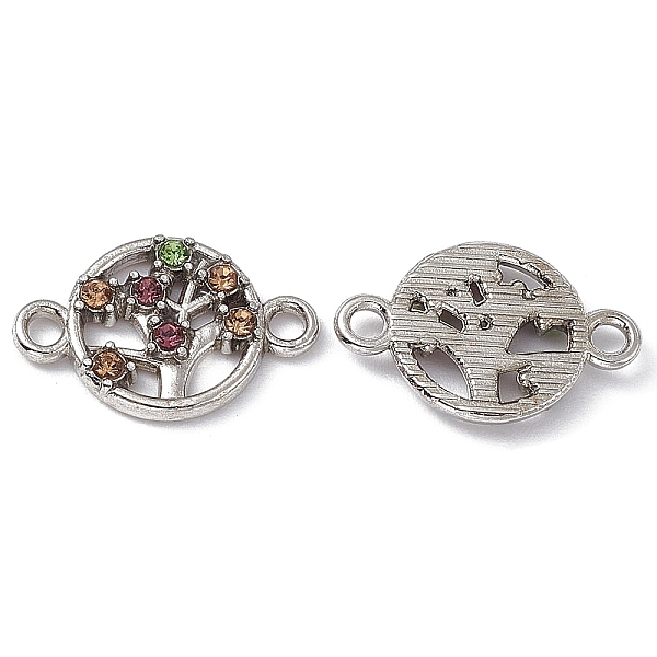 

PandaHall Alloy Connector Charms, Tree of Life Links, with Colorful Rhinestones, Platinum, 10.5x16x2mm, Hole: 1.6mm Alloy+Rhinestone Tree..., Multicolor