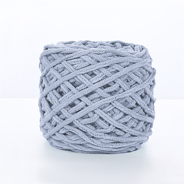 

PandaHall Soft Crocheting Polyester Yarn, Thick Knitting Yarn for Scarf, Bag, Cushion Making, Light Steel Blue, 6mm Polyester