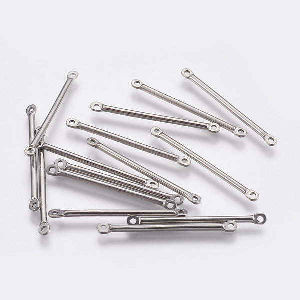 

PandaHall 304 Stainless Steel Links, Strip, Stainless Steel Color, 30x2x1mm, Hole: 1.2mm 304 Stainless Steel Others
