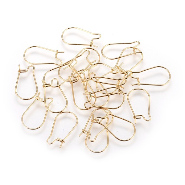 

PandaHall 304 Stainless Steel Hoop Earrings, Golden, 21 Gauge, 20x11mm, Pin: 0.7mm 304 Stainless Steel