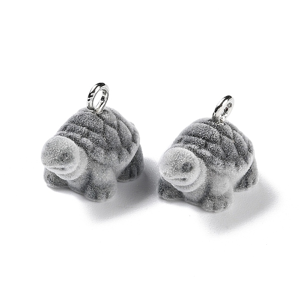 

PandaHall Animal Shape Flocky Resin Pendants, Cute Animal Charms with Platinum Plated Iron Loops, Tortoise, 16x12x22.5mm, Hole: 2mm Resin...