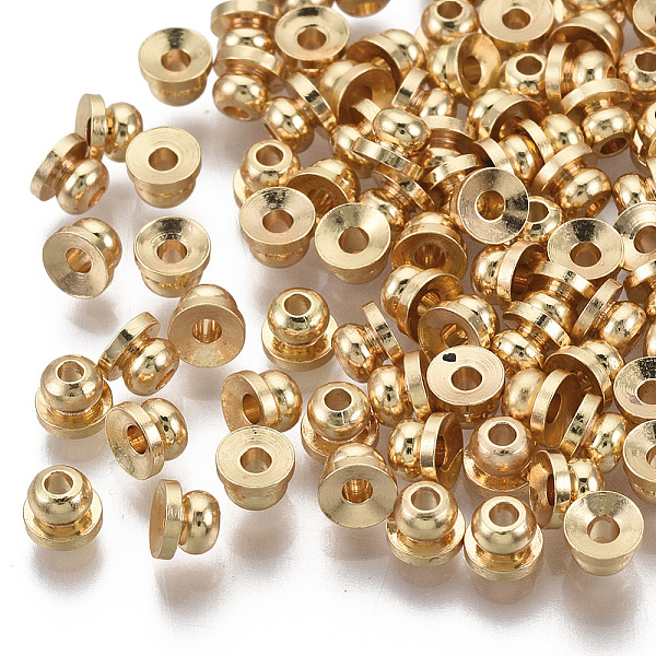 

PandaHall Brass Spacer Beads, Nickel Free, Real 18K Gold Plated, 4x3mm, Hole: 1.2mm Brass Others
