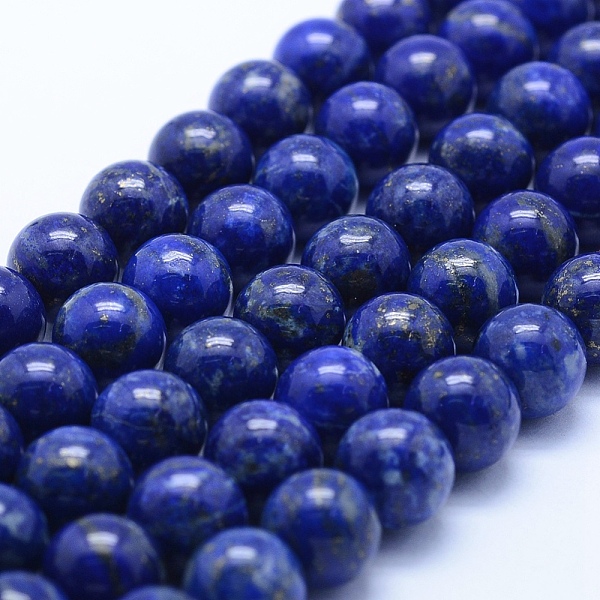 

PandaHall Natural Lapis Lazuli Beads Strands, Grade AB, Round, 10mm, Hole: 1mm, about 39pcs/strand, 15.7 inch(40cm) Lapis Lazuli Round