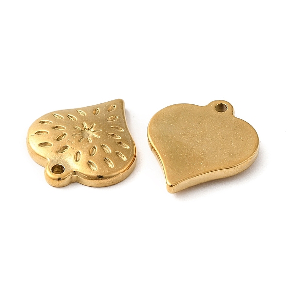 

PandaHall 201 Stainless Steel Pendants, Heart Charm, Real 18K Gold Plated, 17.5x15x3mm, Hole: 1.6mm 201 Stainless Steel Heart