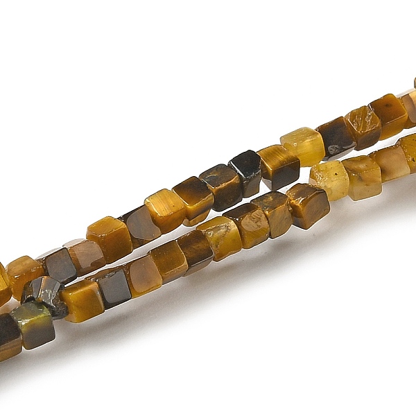 

PandaHall Natural Tiger Eye Beads Strands, Cube, 2~2.5x2.5~3.5x2.5~3mm, Hole: 0.4mm, about 157~165pcs/strand, 14.96~15.75''(38~40cm) Tiger...