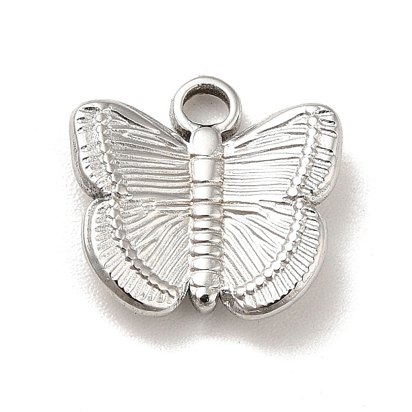 

PandaHall 304 Stainless Steel Pendants, Butterfly Charms, Stainless Steel Color, 12.5x13x3mm, Hole: 1.8mm 304 Stainless Steel Butterfly