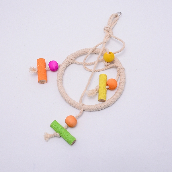 

PandaHall Wooden Swing, with Iron Ring & Cotton Ropes, Moon, BurlyWood, 330x135mm Wood Moon Orange