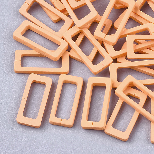 

PandaHall Spray Painted Acrylic Linking Rings, Quick Link Connectors, For Jewelry Chains Making, Rubberized Style, Rectangle, Sandy Brown...