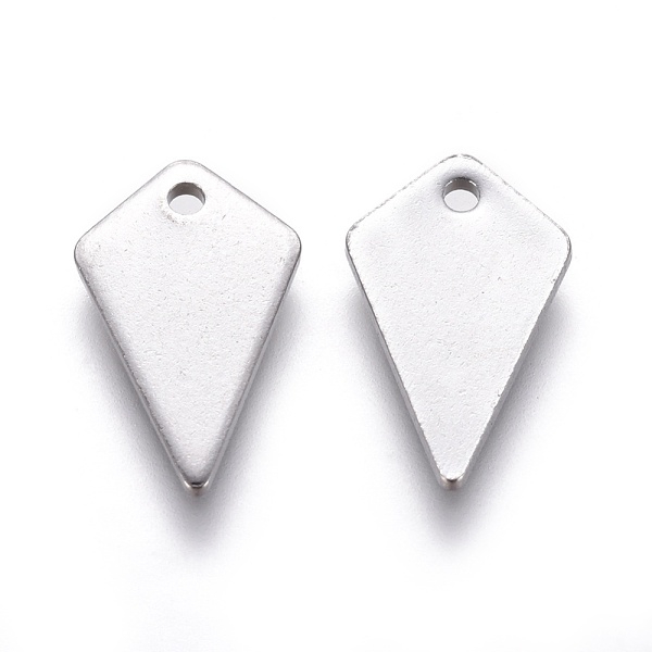 

PandaHall 304 Stainless Steel Charms, Rhombus, Stainless Steel Color, 15x9x1mm, Hole: 1.2mm 304 Stainless Steel Rhombus