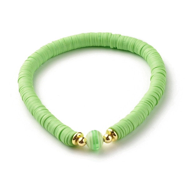 

PandaHall Handmade Polymer Clay Heishi Beads Stretch Bracelets Sets, Surfering Wave Stackable Bracelets for Women, Mixed Color, Inner..., Multicolor
