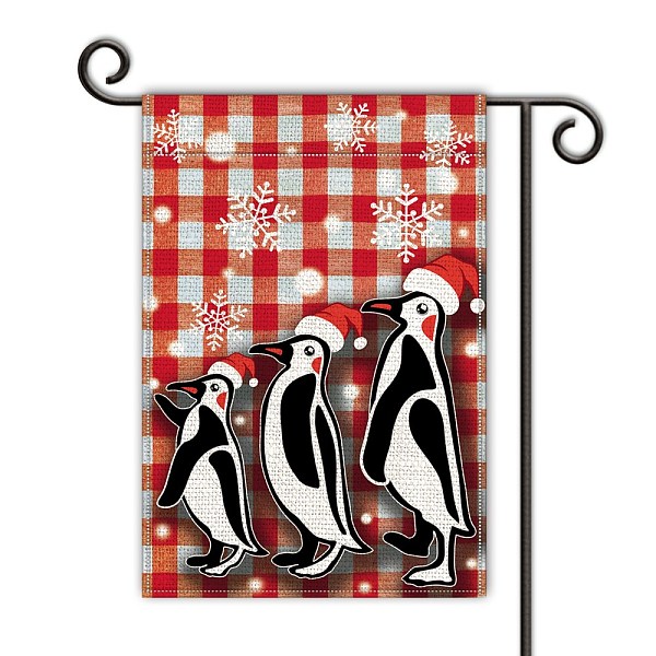 PandaHall Garden Flag, Double Sided Linen House Flags, for Home Garden Yard Office Decorations, Animal Pattern, 45.7x30.5cm Cloth Rectangle