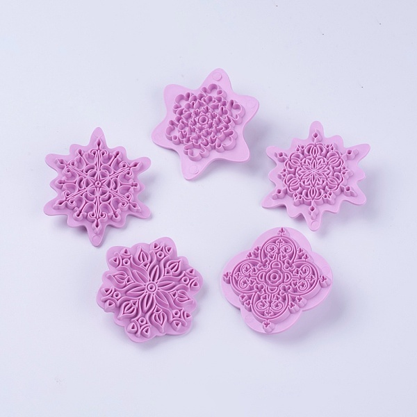 

PandaHall Food Grade Plastic Cookie Cutters, Cookies Moulds, DIY Biscuit Baking Tool, Flower, Deep Pink, 53x60x15mm, 61x61x15mm, 68x59x15mm...