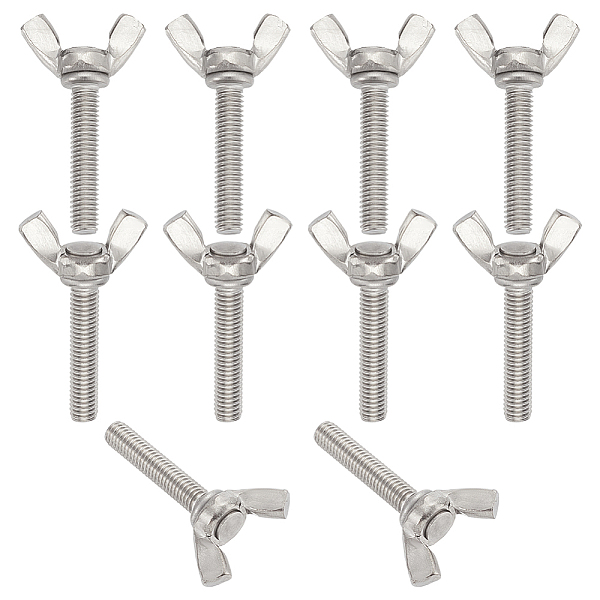 

PandaHall Unicraftale 304 Stainless Steel Butterfly Screws, Wing Bolt, Stainless Steel Color, 45x26x11.5mm, 10pcs/box Stainless Steel...