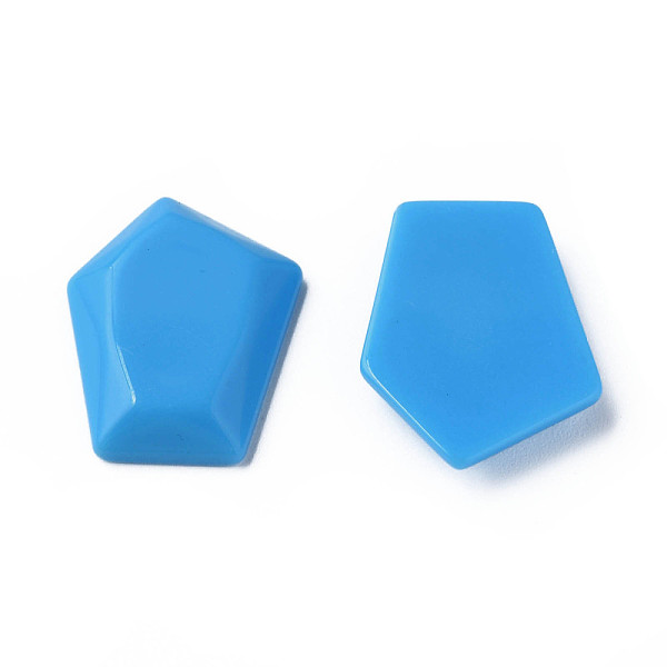 

PandaHall Opaque Acrylic Cabochons, Pentagon, Deep Sky Blue, 23.5x18x4mm, about 450pcs/500g Acrylic Others