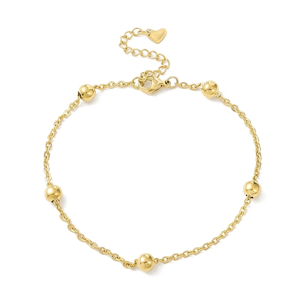 

PandaHall Vacuum Plating 304 Stainless Steel Satellite Chains Anklet for Women, Golden, 9 inch(22.7cm) Stainless Steel