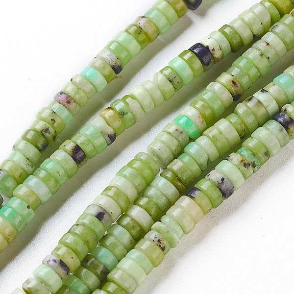 

PandaHall Natural Serpentine Beads Strands, Flat Round/Disc, 4x2mm, Hole: 0.8mm, about 200pcs/strand, 15.9 inch(40.5cm) Serpentine Disc..., Green
