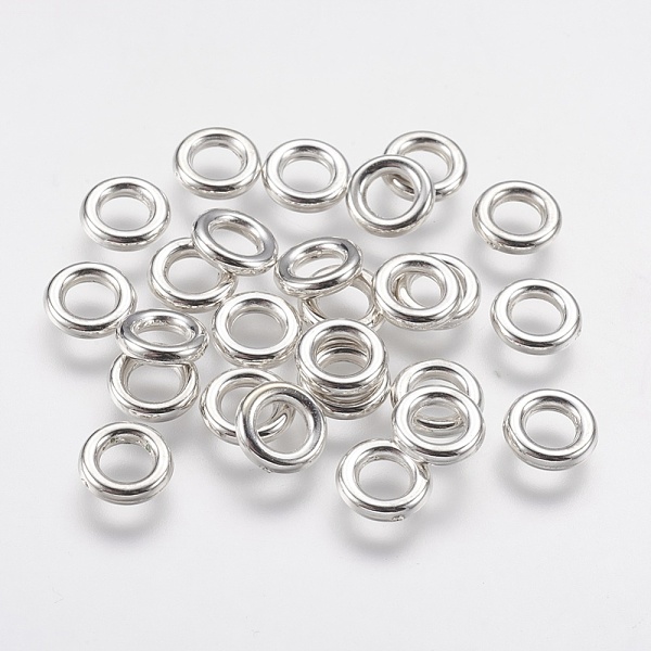 

PandaHall CCB Plastic Linking Rings, Silver Color Plated, 8x2mm, Hole: 4mm Plastic Ring