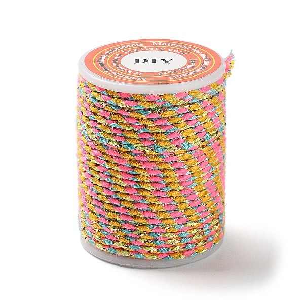 

PandaHall 4-Ply Polycotton Cord Metallic Cord, Handmade Macrame Cotton Rope, for String Wall Hangings Plant Hanger, DIY Craft String..., Orange