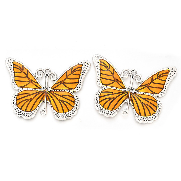 

PandaHall Tibetan Style Alloy Enamel Butterfly Pendants, Antique Silver, Goldenrod, 64x86x3mm, Hole: 3.5mm and 2.5mm Alloy+Enamel Butterfly..., Gold