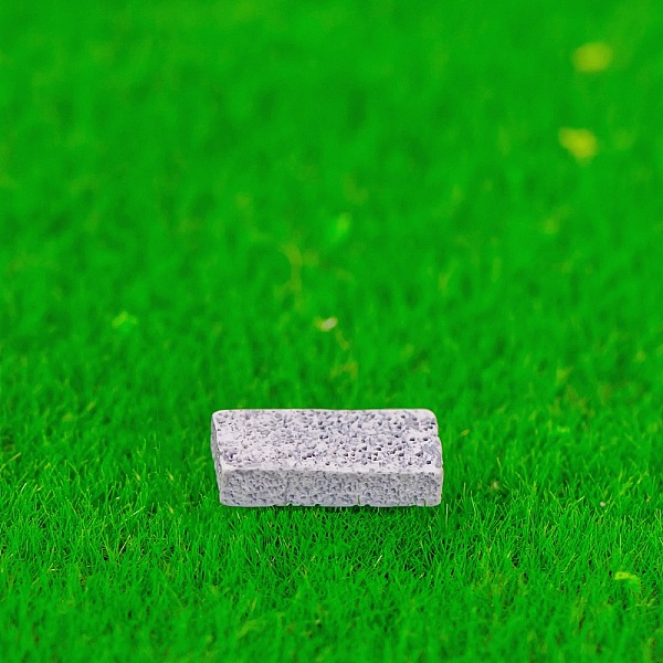 

PandaHall Resin Rectangular Brick Display Decoration, Micro Landscape Garden Decorations, Gray, 15x6.5x3.5mm Resin Rectangle Gray