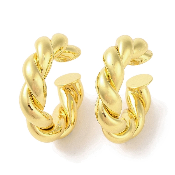 

PandaHall Brass Cuff Earrings for Women, Real 18K Gold Plated, 25x6mm Brass
